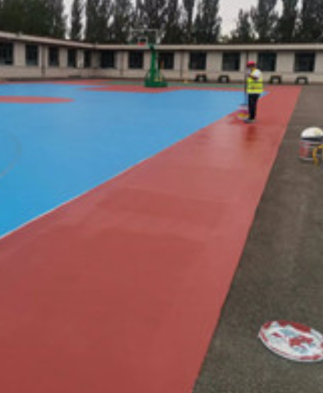 东河旧篮球场地面改造翻新整改   